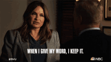 When I Give My Word I Keep It Olivia Benson GIF - When I Give My Word I Keep It Olivia Benson Law And Order Special Victims Unit GIFs