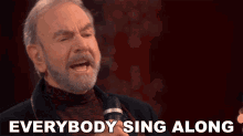 Everybody Sing Along Neil Diamond GIF - Everybody Sing Along Neil Diamond Christmas Medley Song GIFs