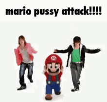Super Mario Mario Attack GIF - Super Mario Mario Attack Mario Pussy Attack GIFs