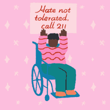 Hate Not Tolerated Wheel Chair GIF - Hate Not Tolerated Wheel Chair Accessibility GIFs