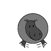 Animals Hippo Sticker - Animals Hippo Hippopotamus Stickers