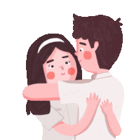 Hug Love Couple Sticker - Hug Love Couple Stickers
