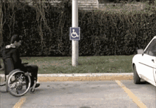 wheel chair parking car park wheel chair parking car park