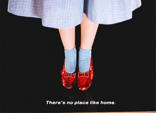 Theres No Place Like Home Red Shoes GIF - Theres No Place Like Home Red Shoes Sparkling Shoes GIFs