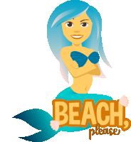 Beach Please Mermaid Life Sticker - Beach Please Mermaid Life Joypixels Stickers