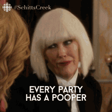 Every Party Has A Pooper Moira GIF - Every Party Has A Pooper Moira Moira Rose GIFs