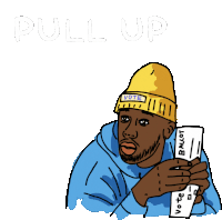 Pull Up And Vote Tyler The Creator Sticker - Pull Up And Vote Tyler The Creator Black Voter Stickers