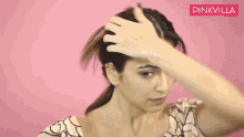 Hair Spraying Kriti Kharbanda GIF - Hair Spraying Kriti Kharbanda Pinkvilla GIFs