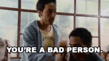 You'Re A Bad Person - Community GIF - Bad Person Abed Nadir Community GIFs