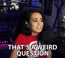 Thats A Weird Question Katharine Conti GIF - Thats A Weird Question Katharine Conti I Cant Answer It Right Now GIFs