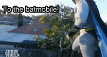 batman parkour fail to the batmobile jump meme
