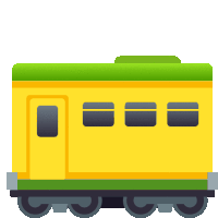 Railway Car Travel Sticker - Railway Car Travel Joypixels Stickers