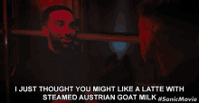 I Just Thought You Might Like A Latte With Steamed Austrian Goat Milk Ingredients GIF - I Just Thought You Might Like A Latte With Steamed Austrian Goat Milk Thought Latte GIFs