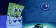 sad depressed sponge bob