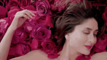 Kareena Kapoor Rose Petals GIF - Kareena Kapoor Rose Petals Kareena Kapoor Khan GIFs