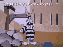 bugs bunny jail tired working