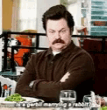 Ron Swanson Parks And Rec GIF - Ron Swanson Parks And Rec Salad GIFs
