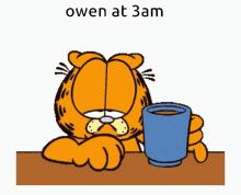 Garfield Owen GIF - Garfield Owen Coffee GIFs