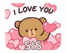 I Love You Sis Sister Love GIF - I Love You Sis Sister Love Brown GIFs