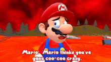 Smg4 Mario GIF - Smg4 Mario Mario Thinks Youve Gone Coo Coo Crazy GIFs