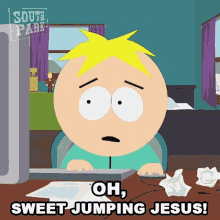 Oh Sweet Jumping Jesus Butters Stotch GIF - Oh Sweet Jumping Jesus Butters Stotch South Park GIFs