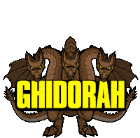 Ghidorah Three Headed Monster Sticker - Ghidorah Three Headed Monster Growl Stickers