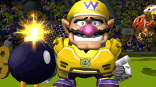 Wario Mario Strikers Charged GIF - Wario Mario Strikers Charged I Give Up GIFs