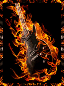 Fiery Guitar Flames GIF - Fiery Guitar Flames Guitar GIFs