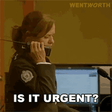 Is It Urgent Vera Bennett GIF - Is It Urgent Vera Bennett Wentworth GIFs