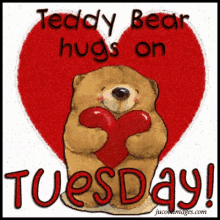 Tuesday Hugs GIF - Tuesday Hugs Teddybearhugs GIFs