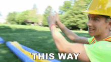 This Way Stephen Sharer GIF - This Way Stephen Sharer Over There GIFs
