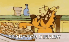 Garfield Lasagna GIF - Garfield Lasagna Eat GIFs