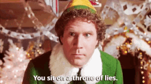 will ferrell you sit on a throne of lies elf lies throne