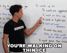 youre walking on thin ice benjamin learn english with benjamin on thin ice risky