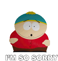 Im So Sorry Cartman Sticker - Im So Sorry Cartman South Park Stickers