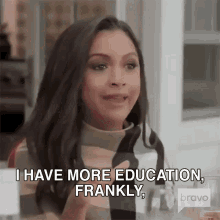 I Have More Education Than Anybody In This Table Real Housewives Of New York GIF - I Have More Education Than Anybody In This Table Real Housewives Of New York Im More Educated Than Any Of You GIFs