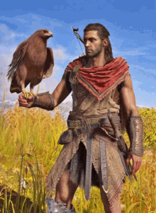 Assassins Creed Odyssey Bow GIF - Assassins Creed Odyssey Bow Feeding The Eagle GIFs
