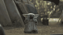 baby yoda yoda drinking the mandalorian baby yoda yoda drinking the mandalorian