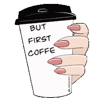 Coffee But First Coffee Sticker - Coffee But First Coffee Hands Stickers