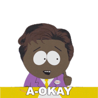 A Okay Token Black Sticker - A Okay Token Black South Park Stickers