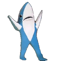 Blue Shark Dancing Sticker - Blue Shark Shark Dancing Stickers