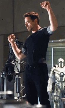 Robert Downey Jr Iron Man GIF - Robert Downey Jr Iron Man Dance GIFs