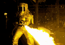 Flamethrower Protective Gear GIF - Flamethrower Protective Gear Burn It All GIFs