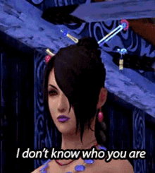 i dont know you i dont know who you are lulu final fantasy x ffx