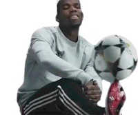 Paul Pogba Spinning Sticker - Paul Pogba Spinning Soccer Stickers