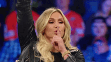 Charlotte Flair Shh GIF - Charlotte Flair Shh Quiet GIFs