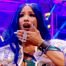 Sasha Banks Womens Tag Team Champions GIF - Sasha Banks Womens Tag Team Champions Smack Down Womens Champion GIFs