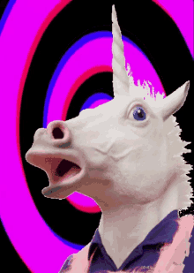 Unicorn Creepy GIF - Unicorn Creepy Trippy GIFs