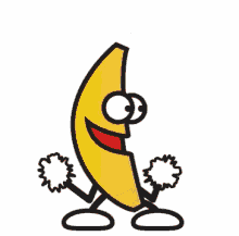 fun happy cheering banana