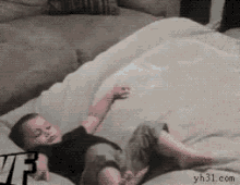 Bed Flop GIF - Bed Flop Kid GIFs
